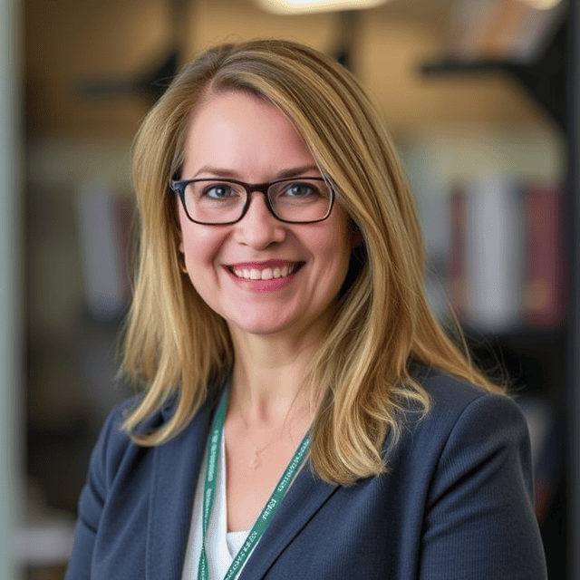 female interim manager smiling